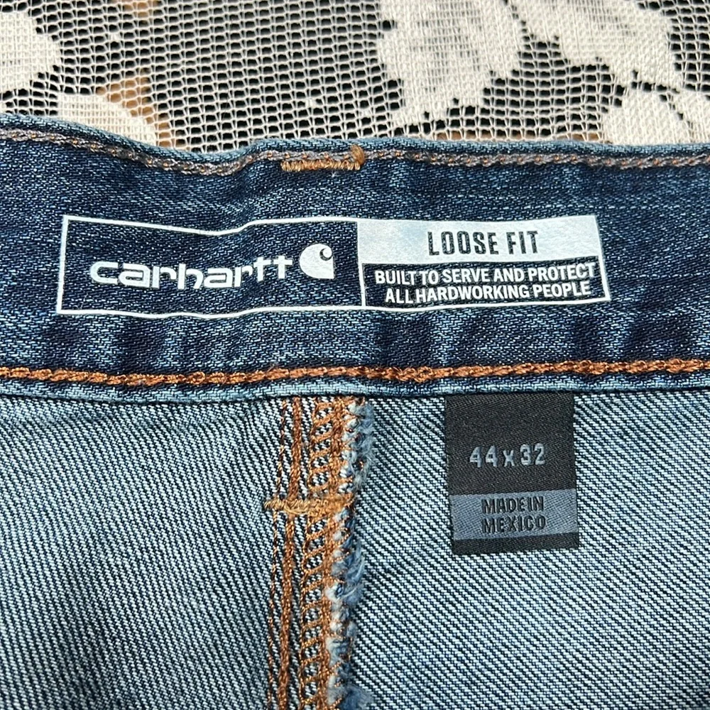 RELAXED LOOSE RUGGED FLEX® DUCK DOUBLE-FRONT DUNGAREE NWOT